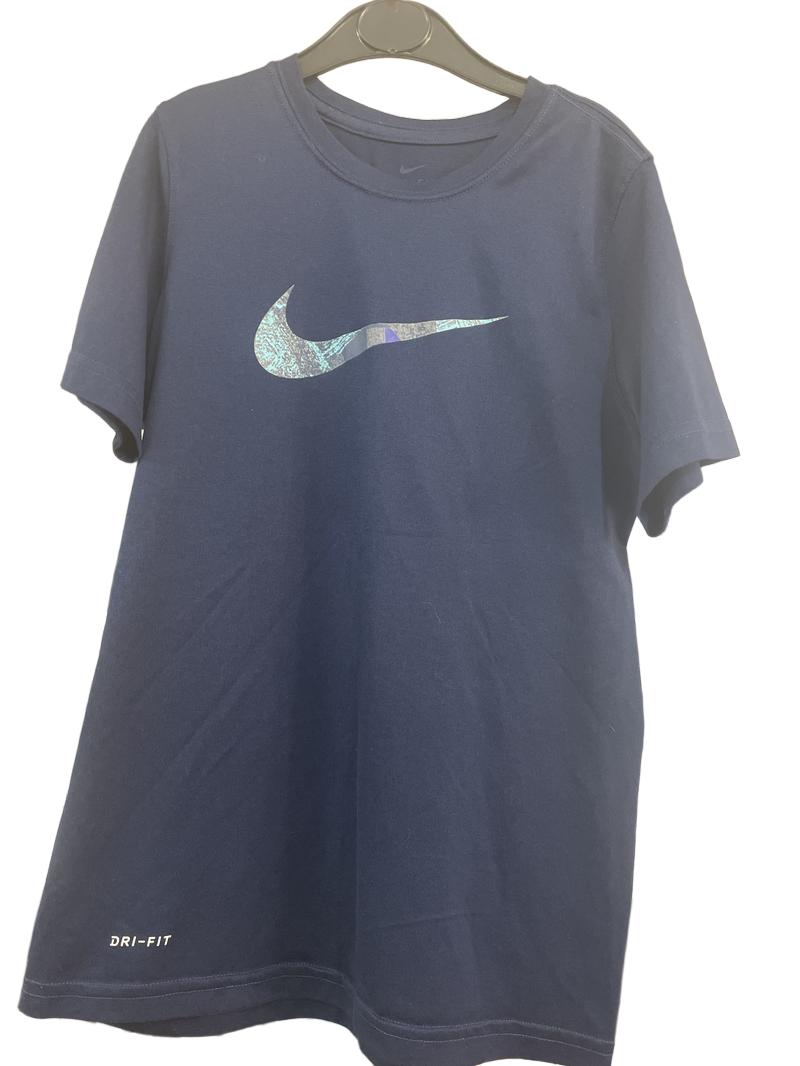 Preloved Nike - Blue Swoosh Dri-fit T Shirt (10-11y)