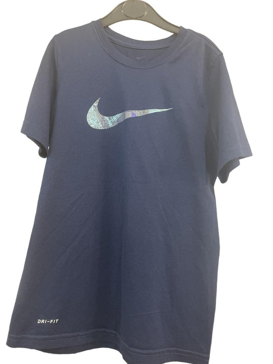 Preloved Nike - Blue Swoosh Dri-fit T Shirt (10-11y)