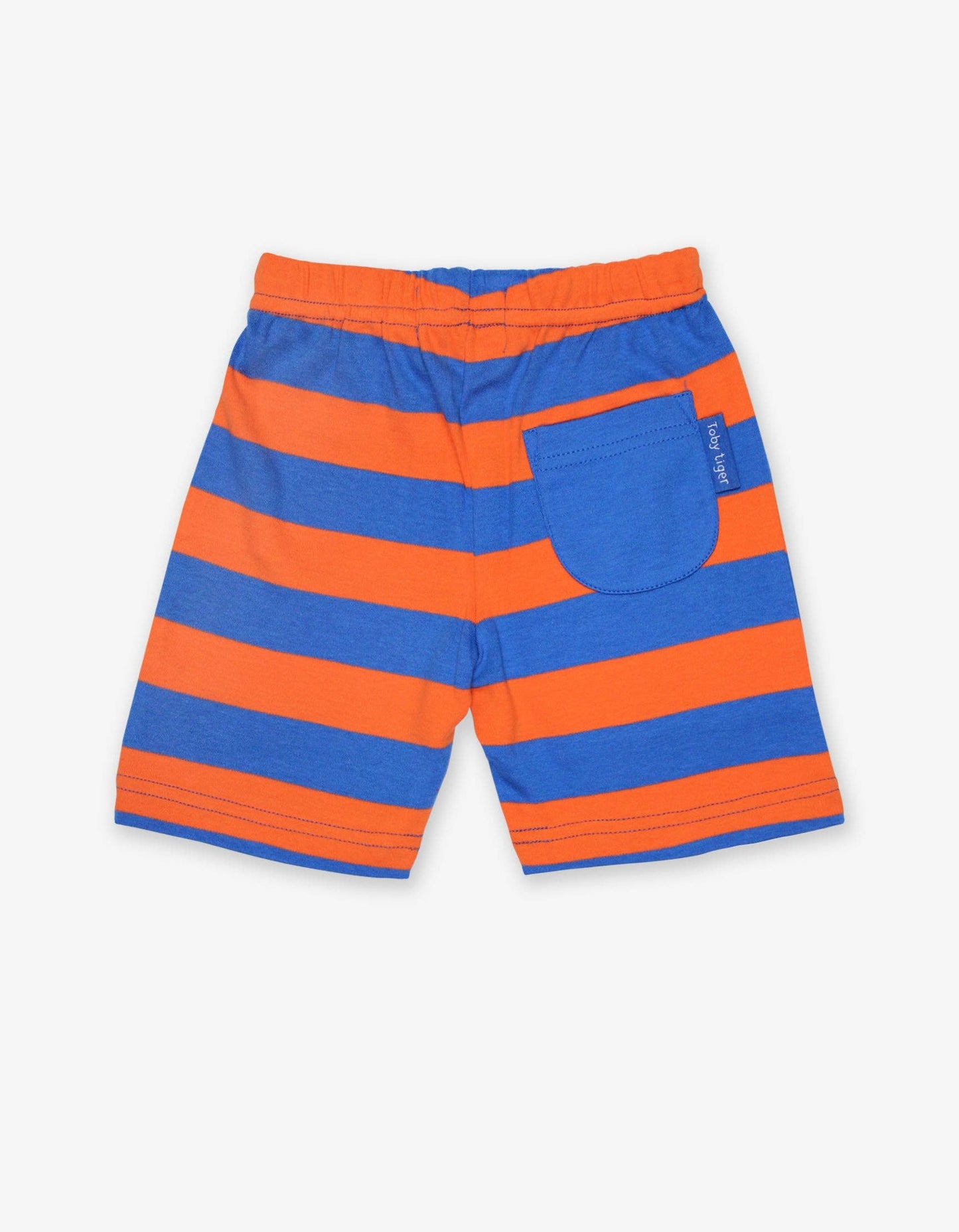 Organic Orange and Blue Stripe Shorts