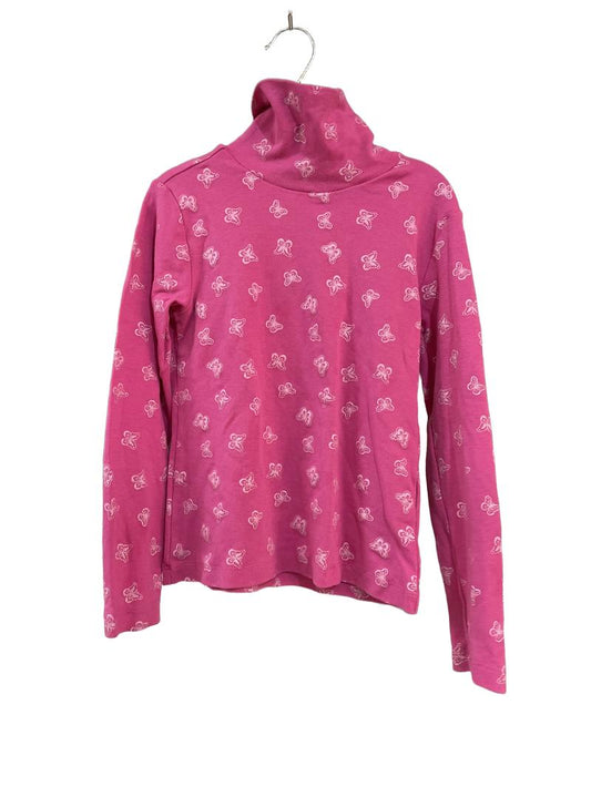 Preloved BluKids - Pink Butterfly Turtleneck (7-8y)