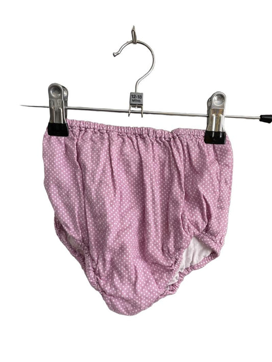Preloved Monsoon - Pink White Polka Dot Bloomers Nappy Cover (12-18m)