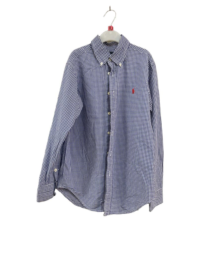 Preloved Ralph Lauren - Blue White Check Long-sleeved Button Down Shirt (10-11y)
