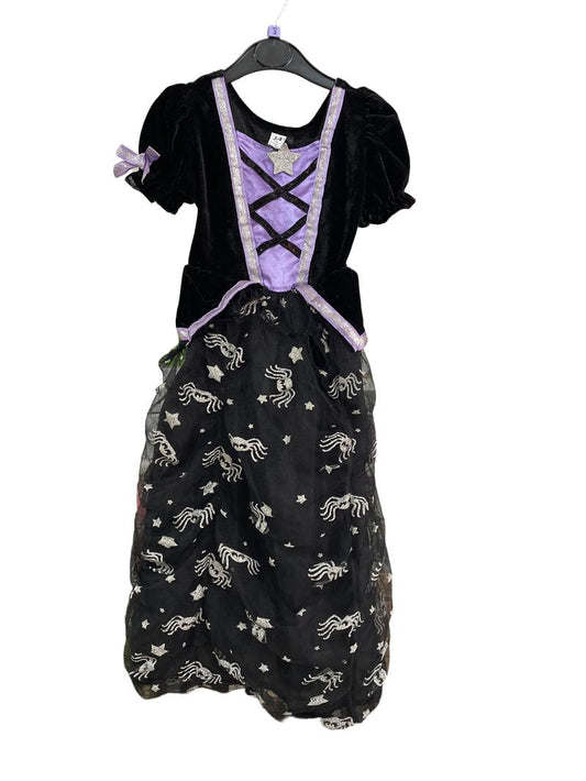 Preloved George - Black Velvet Witch Costume (3-4y)