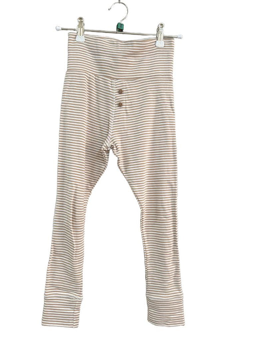Preloved Marks and Spencer - Brown White Striped Leggings Trousers (5-6y)