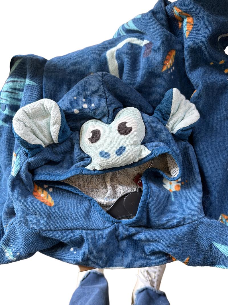 Preloved Decathlon - Blue Monkey Overhead Towel, 1-3 Years (12-18m, 18-24m, 2-3y)