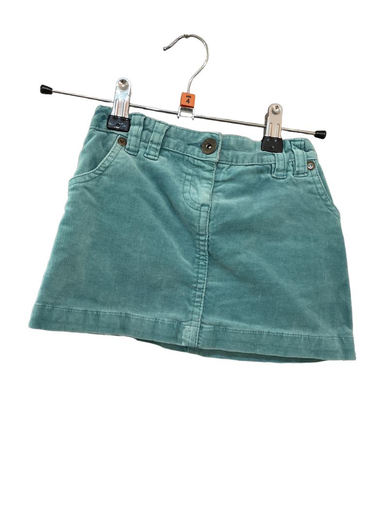 Preloved John Lewis - Blue Corduroy Mini Skirt (4-5y)