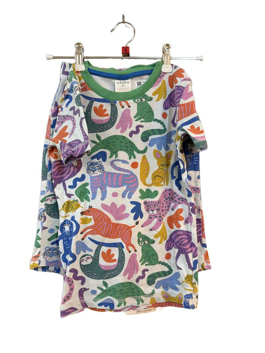 Preloved Mini Boden - Multicolour Jungle Print Short-sleeved Pyjama Set (8-9y)
