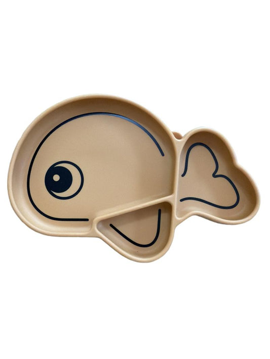 Preloved Done By Deer - Brown Silicone Suction Fish Weaning Plate