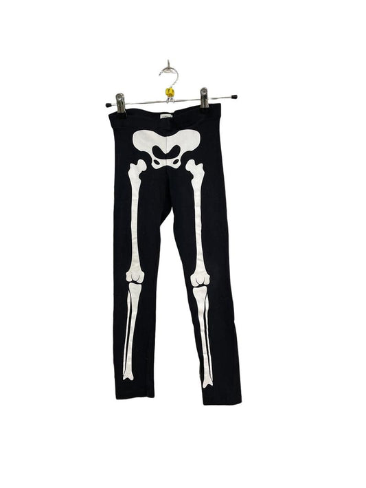 Preloved F&F - Black Skeleton Leggings (7-8y)
