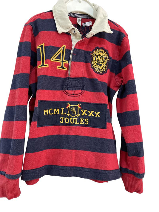Preloved Joules - Red Navy Rugby Shirt (5-6y)