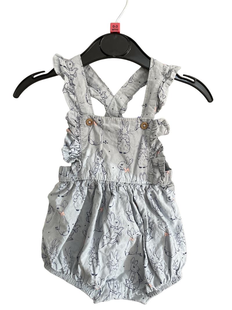 Preloved Unknown Brand - Blue Peter Rabbit Dungarees (0-3m) - Dungarees