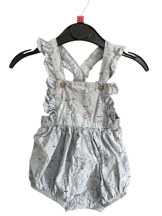 Preloved Unknown Brand - Blue Peter Rabbit Dungarees (0-3m) - Dungarees