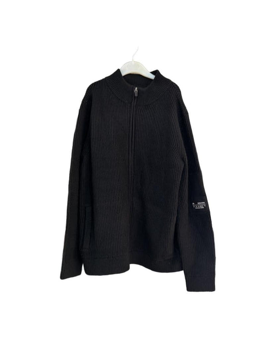 Preloved Next - Black Knit Zip Jumper (11y)