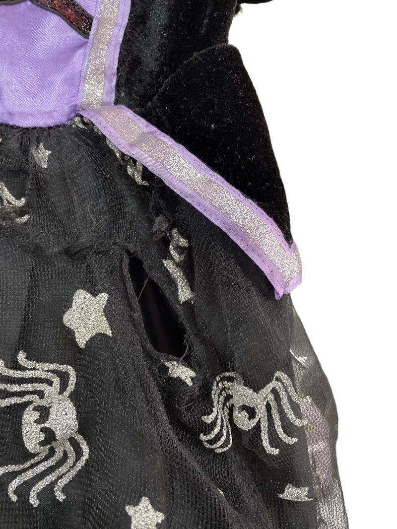 Preloved George - Black Velvet Witch Costume (3-4y)