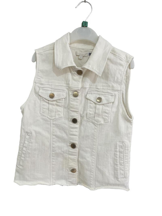 Preloved Zara Girl - White Denim Gilet (5-6y)