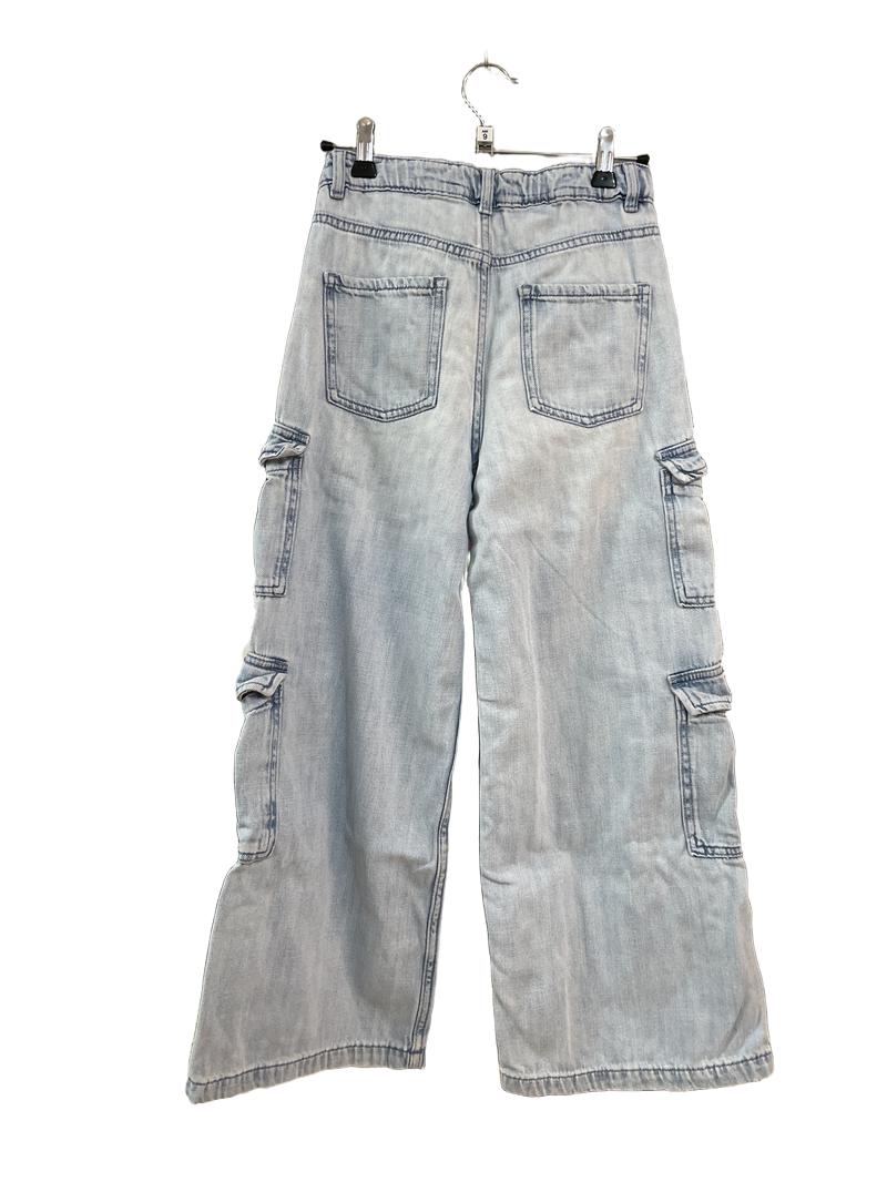 Preloved Marks & Spencer - Bleached Cargo Blue Jeans (9-10y)