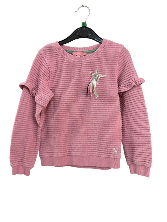 Preloved Joules - Pink Star Sequin Long-sleeved Top (5-6y)