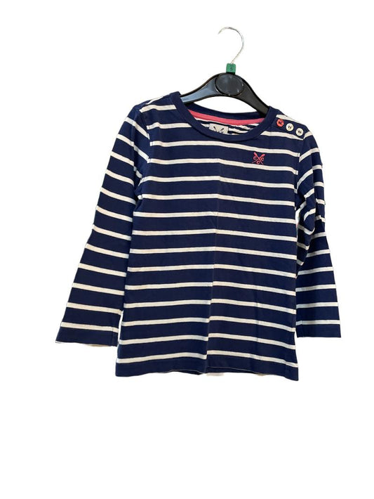 Preloved CCC Kids - Crew Clothing Company - Navy White Striped Long-sleeved Top (5-6y)