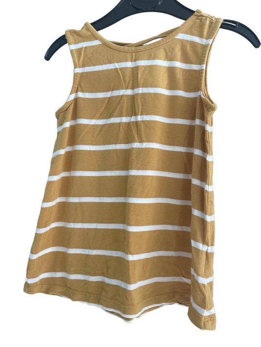 Preloved Rumi + Ryder - Yellow And White Breton Stripe Sleeveless Top (4-5y) - Top