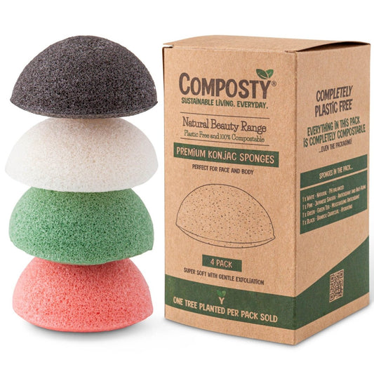 Konjac Facial Sponges – 4 Pack (online only)
