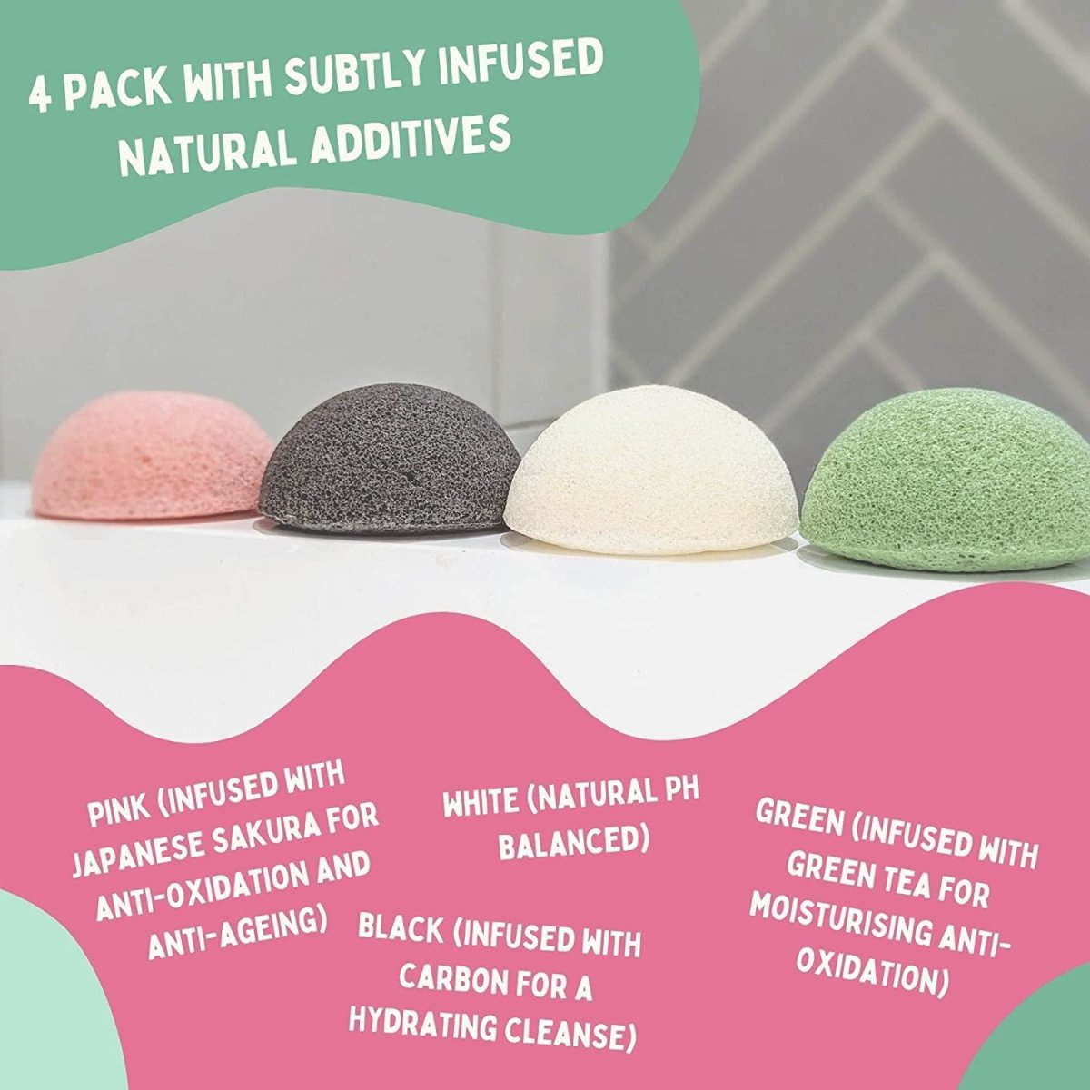 Konjac Facial Sponges – 4 Pack (online only)