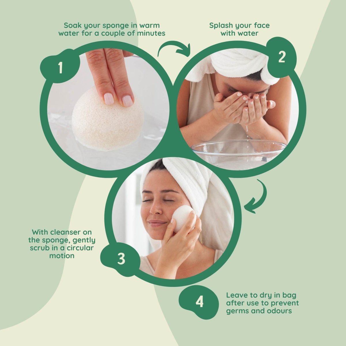 Konjac Facial Sponges – 4 Pack (online only)