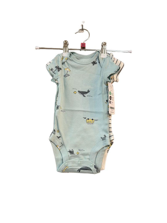 Preloved Carter's - Five Pack Of Short-sleeved Bodysuits, Blue, White Gray Nautical Camper Van Theme (0-3m)