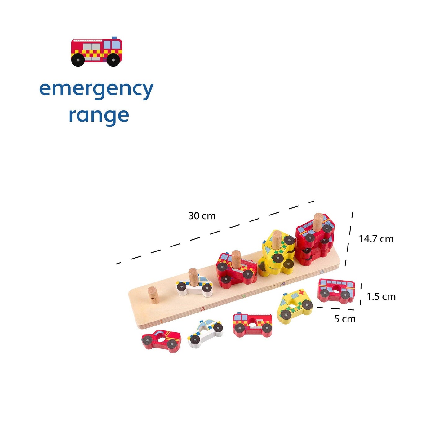 Emergency Services Wooden Counting Game