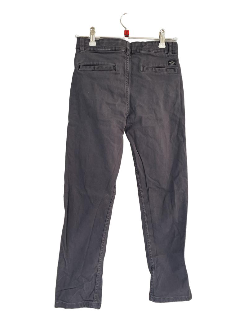 Preloved BluKids - Black/gray Chinos (8-9y)