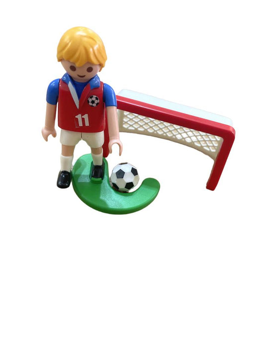 Preloved Toys - Football Player, Goal And Ball. - Playmobil