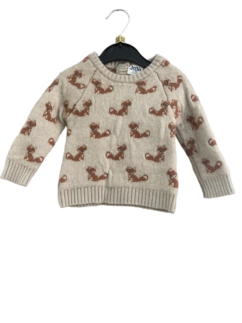 Preloved Jojo Maman Bebe - Beige/Brown Fox Jumper (6-12m)
