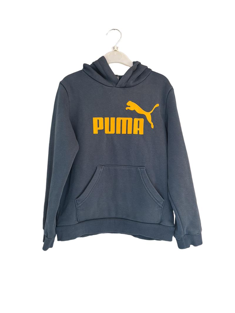 Preloved Puma - Gray PUMA Logo Hoodie (9-10y)