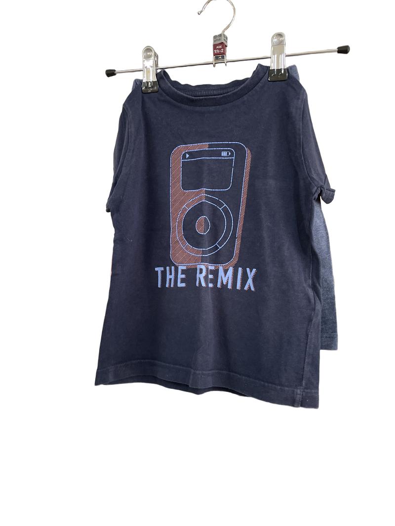 Preloved Marks & Spencer - Navy The Remix Short-sleeved Pyjamas (12-18m, 18-24m)