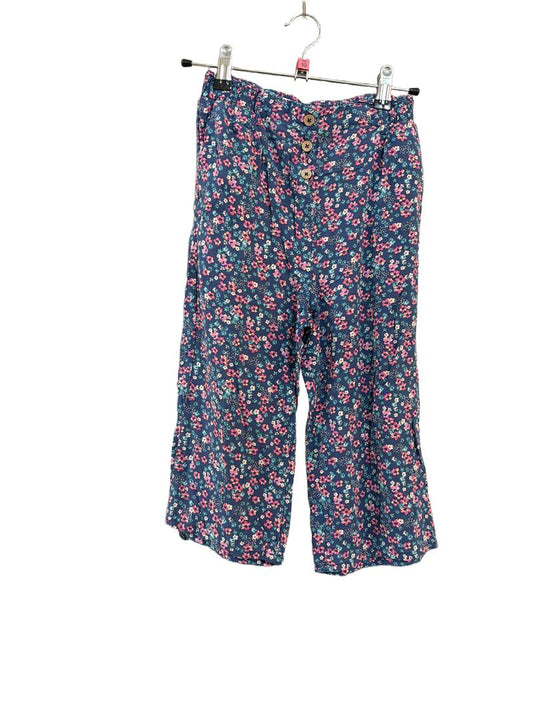 Preloved Vertbaudet - Blue Floral Print Cropped Trousers (10-11y)