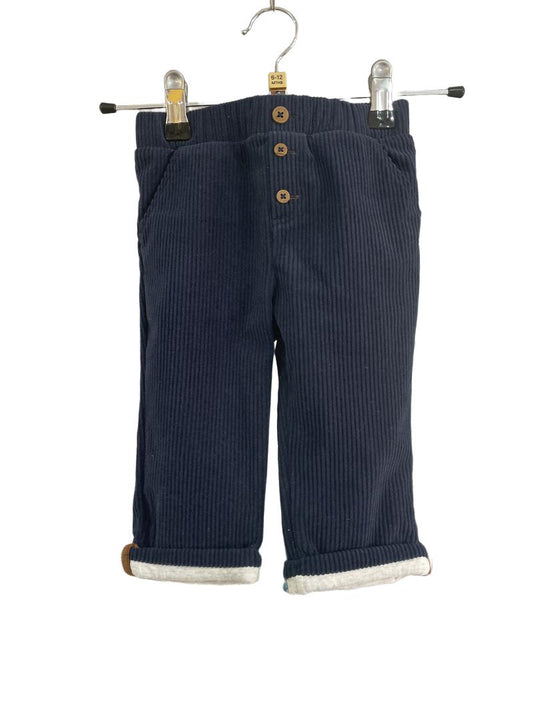 Preloved Obaibi - Soft Navy Corduroy Trousers. (6-12m)