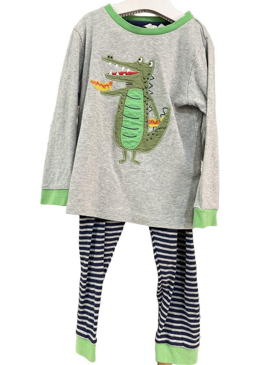 Preloved John Lewis - Gray Crocodile Hot Dog Pyjama Set (5-6y)