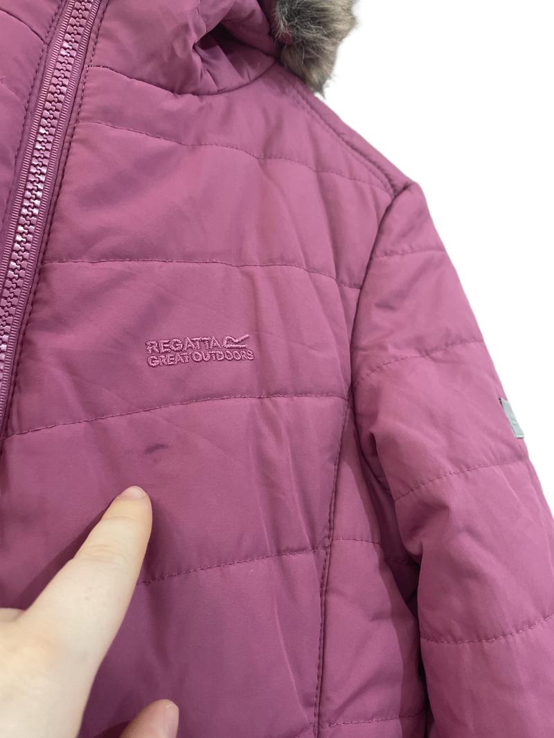Preloved Regatta Great Outdoors - Pink Coat, Faux Fur Hood Trim. (13-14y)