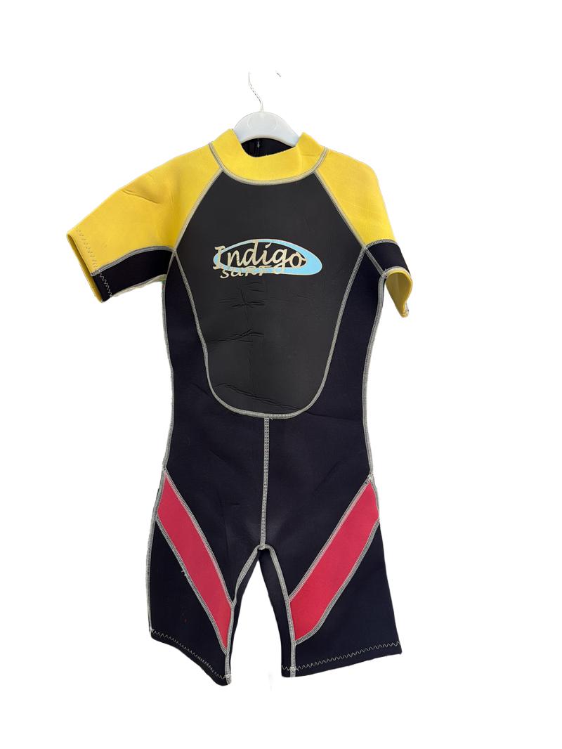 Preloved Indigo Surf - Yellow Black Red Shortie Wetsuit (9-10y, 10-11y)