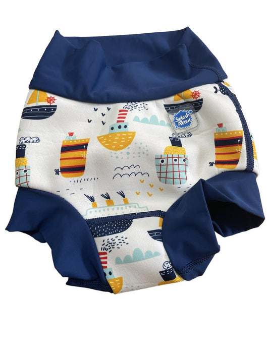 Preloved Splash About - Splash About Boat Print Happy Nappy. (1-2)