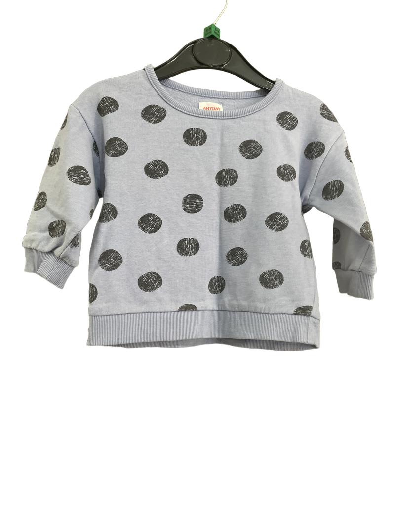 Preloved John Lewis - Purple Spotty Jumper. (6-9m)