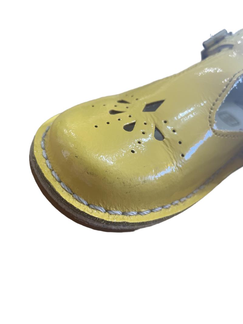 Preloved Clark's - Yellow Patent Leather T-Bar Shoes. (7.5 UK)