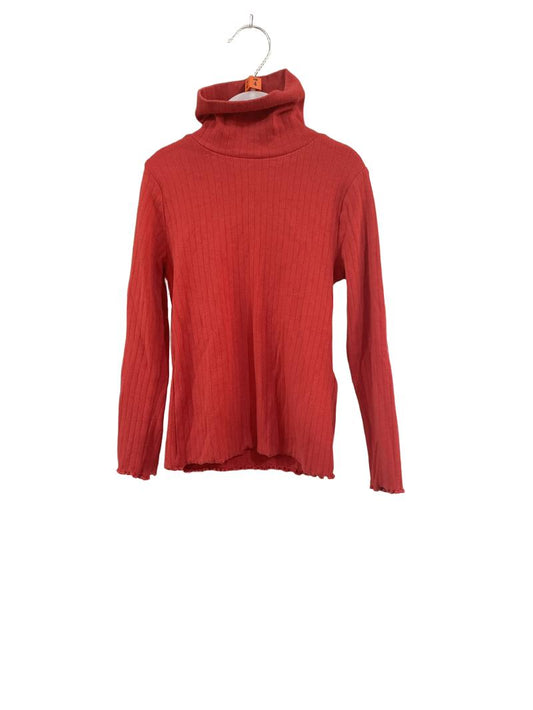 Preloved Marks & Spencer - Red Ribbed Long Sleeve Turtle Neck Top (4-5y)