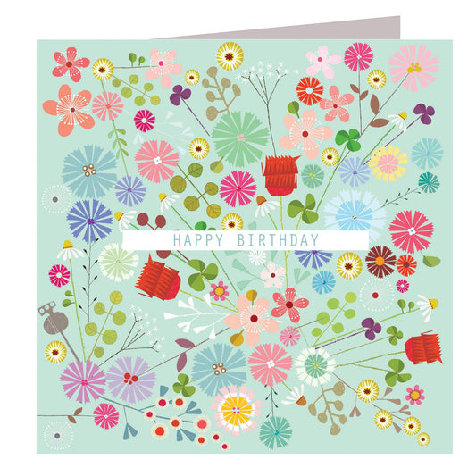FL20 Floral Explosion Birthday Card