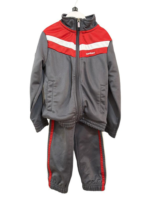 Preloved Donnay - Gray Red Tracksuit Set (2-3y)