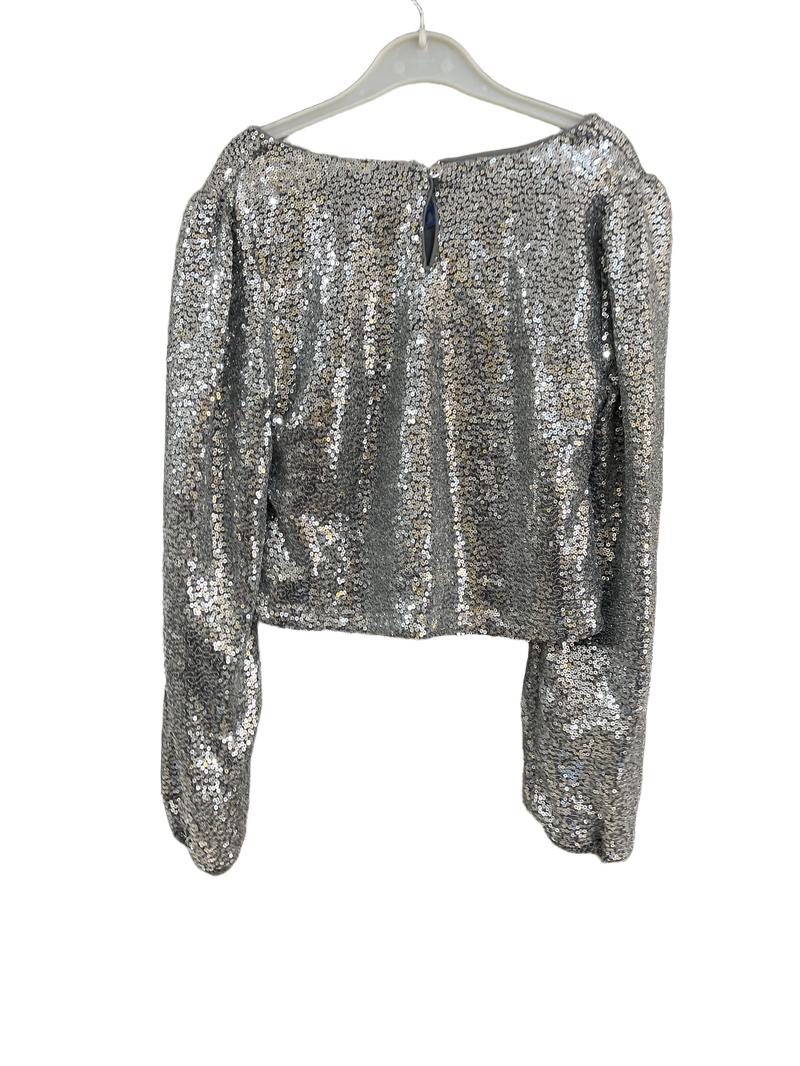 Preloved John Lewis - Silver Sparkle Sequin Top, NEW With Tags (11-12y)