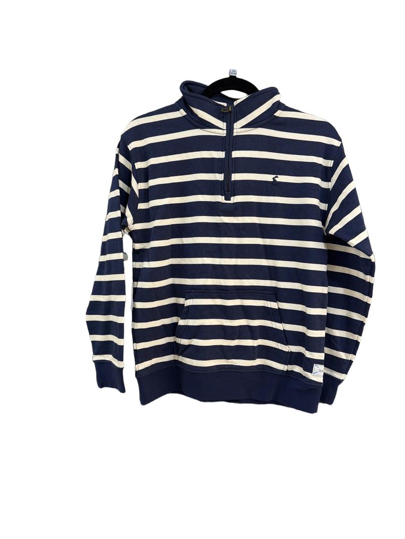 Preloved Joules - Navy White Stripe Half Zip Sweatshirt Jumper (12y)
