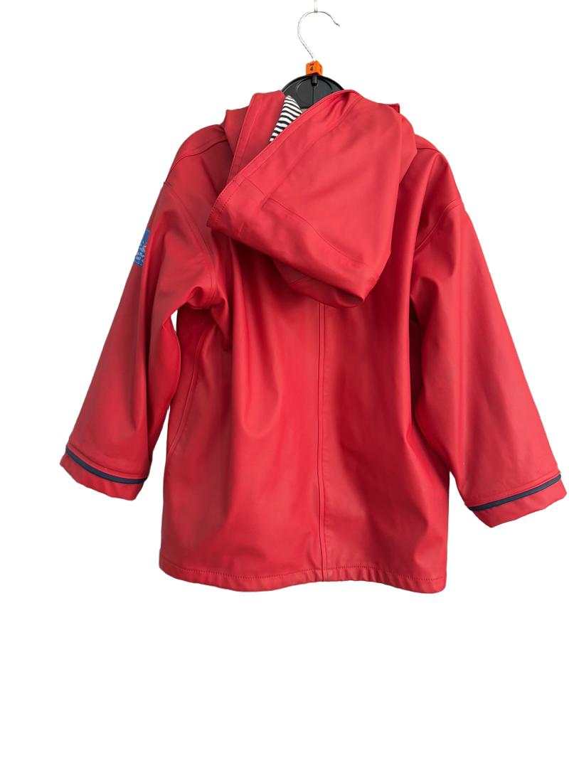 Preloved Jojo Maman Bebe - Red Waterproof Lined Rain Coat (4-5y)