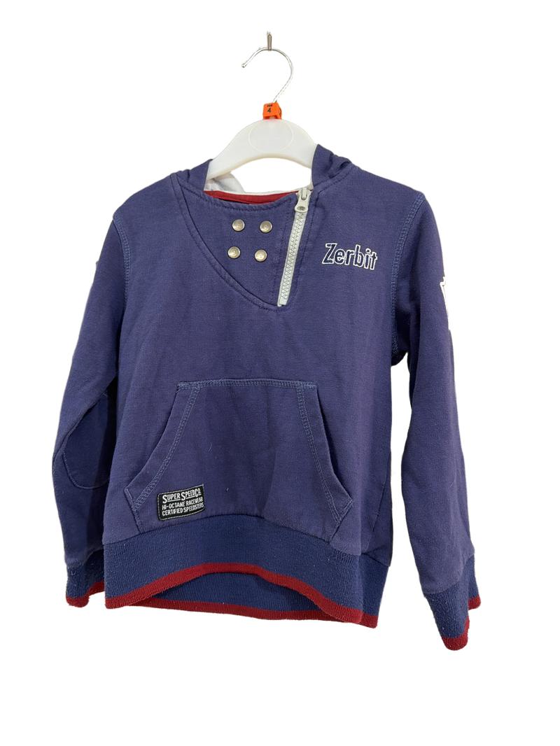 Preloved Zerbit - Navy Jumper, Car Picture On Back And Sleeve. (4-5y)