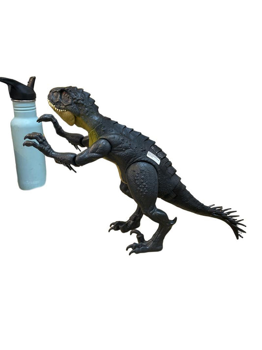 Preloved Toys - Big Black And Green Movable T Rex With Sound - Unknown Brand