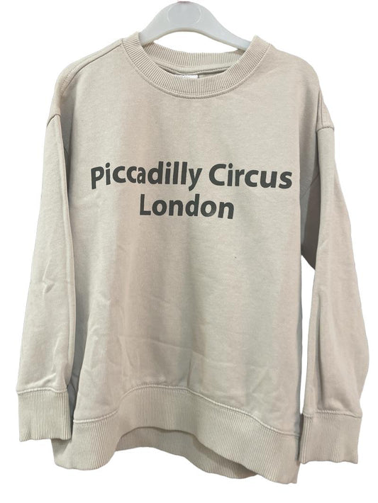 Preloved Zara - Beige Piccadilly Circus Sweatshirt (8-9y)